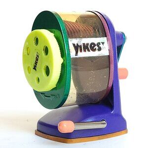 VINTAGE 90s Yikes Neon Pencil Sharpener Desk 1990s USA Nickelodeon-Style Retro